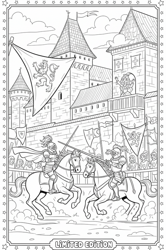 Edycja limitowana – pakiet kolorowanek Malbork – dla dzieci w wieku 6–8 lat, 3 tomy. (ponad 60 ilustracji)